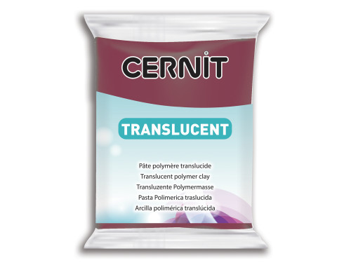 Masa termoutwardzalna Translucent - Cernit - 411, Wine Red, 56 g