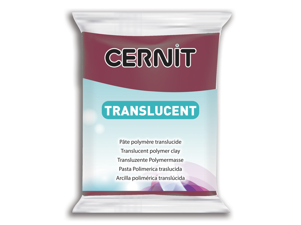 Polymer modelling clay Translucent - Cernit - 411, Wine Red, 56 g