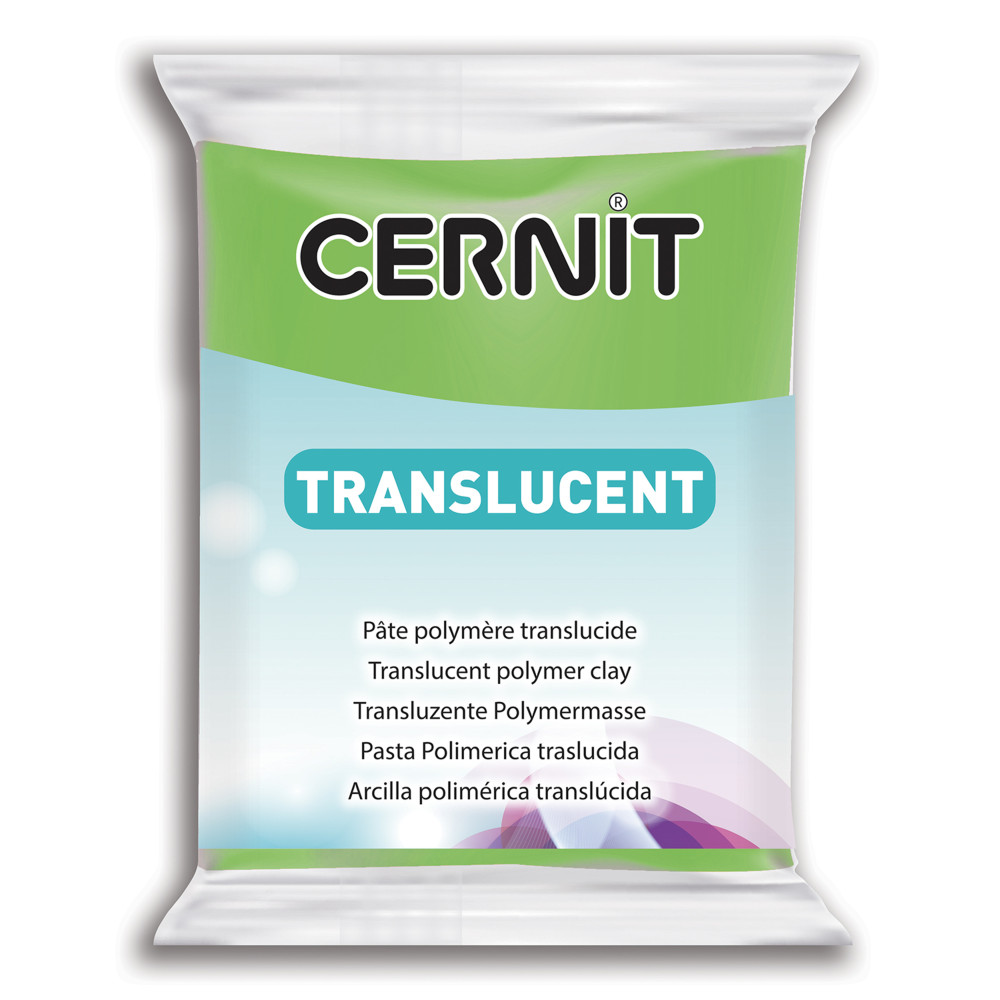 Polymer modelling clay Translucent - Cernit - 605, Lime Green, 56 g