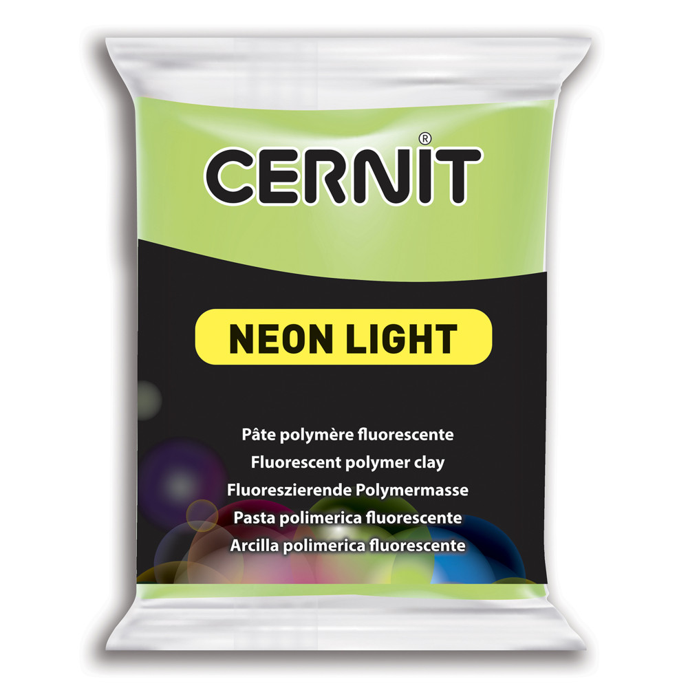 Masa termoutwardzalna Neon Light - Cernit - 600, Green, 56 g