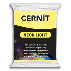 Polymer modelling clay Neon Light - Cernit - 700, Yellow, 56 g