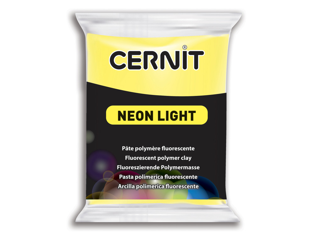 Masa termoutwardzalna Neon Light - Cernit - 700, Yellow, 56 g