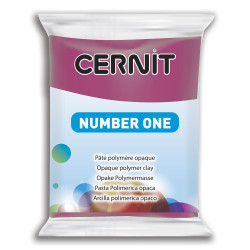 Polymer modelling clay Number One - Cernit - 411, Bordeaux, 56 g