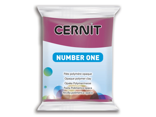 Polymer modelling clay Number One - Cernit - 411, Bordeaux, 56 g