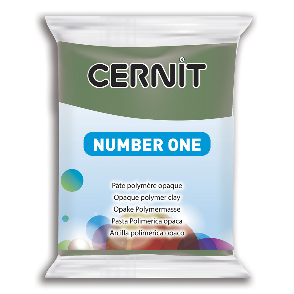 Polymer modelling clay Number One - Cernit - 645, Olive, 56 g