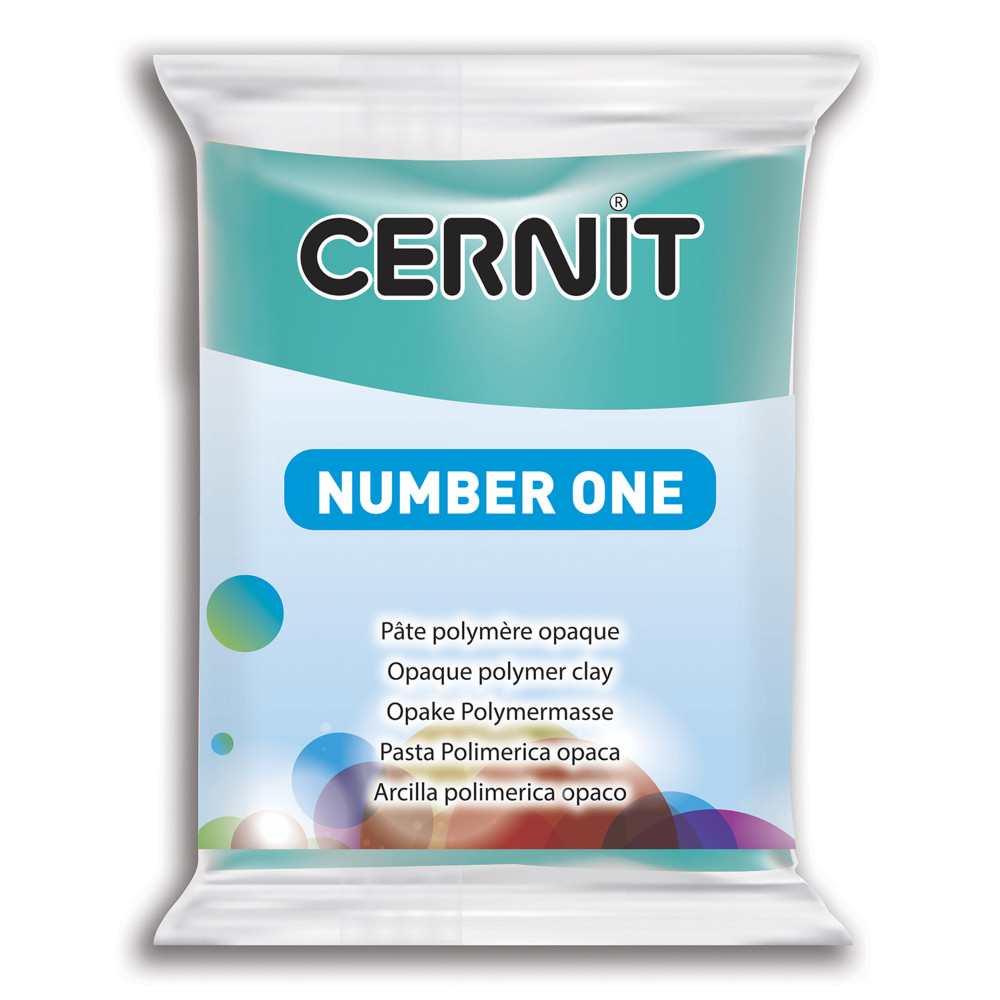 Polymer modelling clay Number One - Cernit - 676, Turquoise Green, 56 g