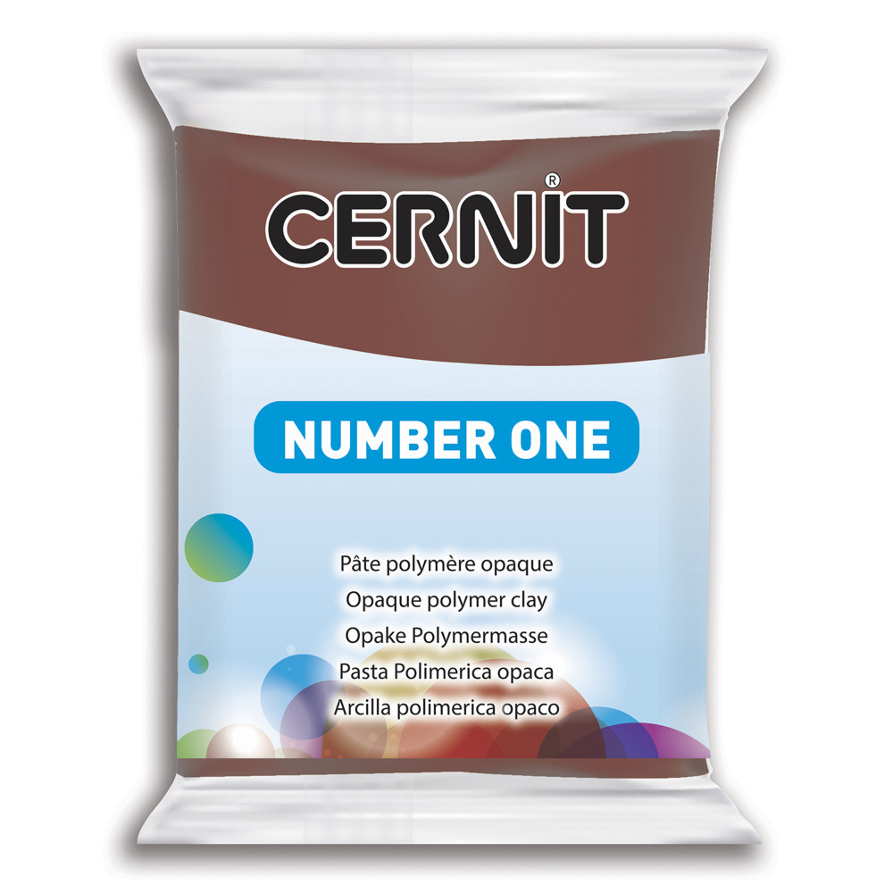 Polymer modelling clay Number One - Cernit - 800, Brown, 56 g