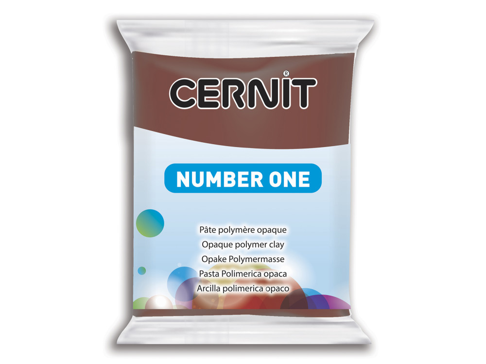 Polymer modelling clay Number One - Cernit - 800, Brown, 56 g