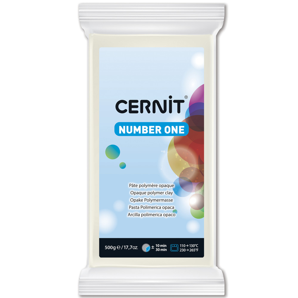 Polymer modelling clay Number One - Cernit - 027, White, 500 g