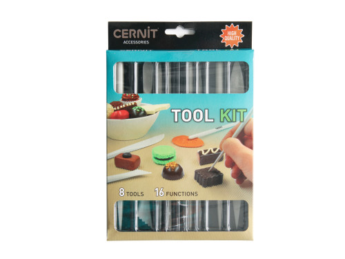 Set of accessories for polymer modelling clay - Cernit - 8 pcs.