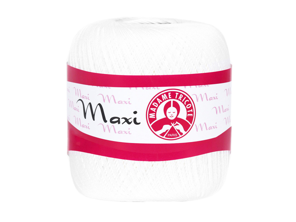 Maxi cotton yarn - Madame Tricote Paris - Snow White, 100 g, 565 m