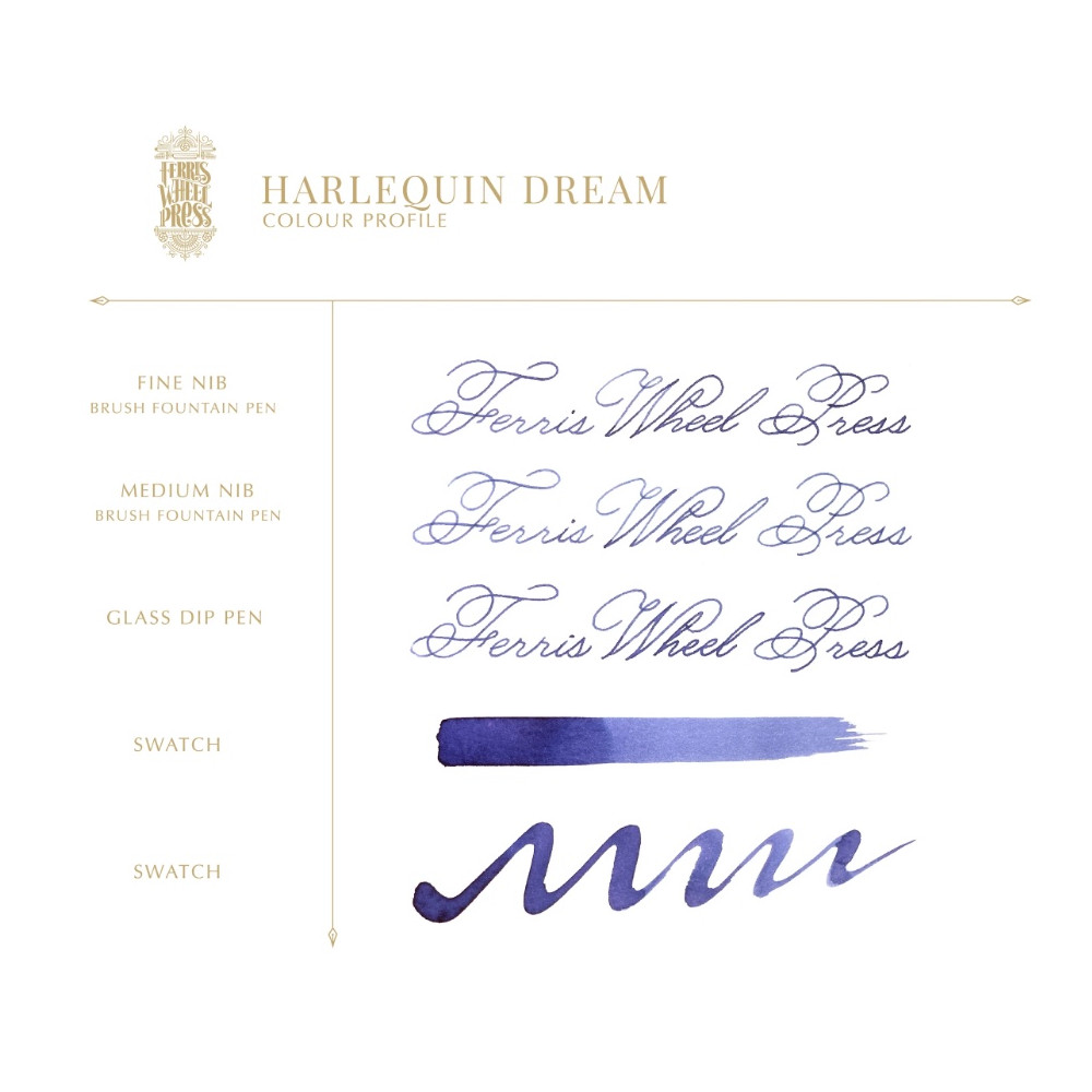 Calligraphy ink - Ferris Wheel Press - Harlequin Dream, 38 ml