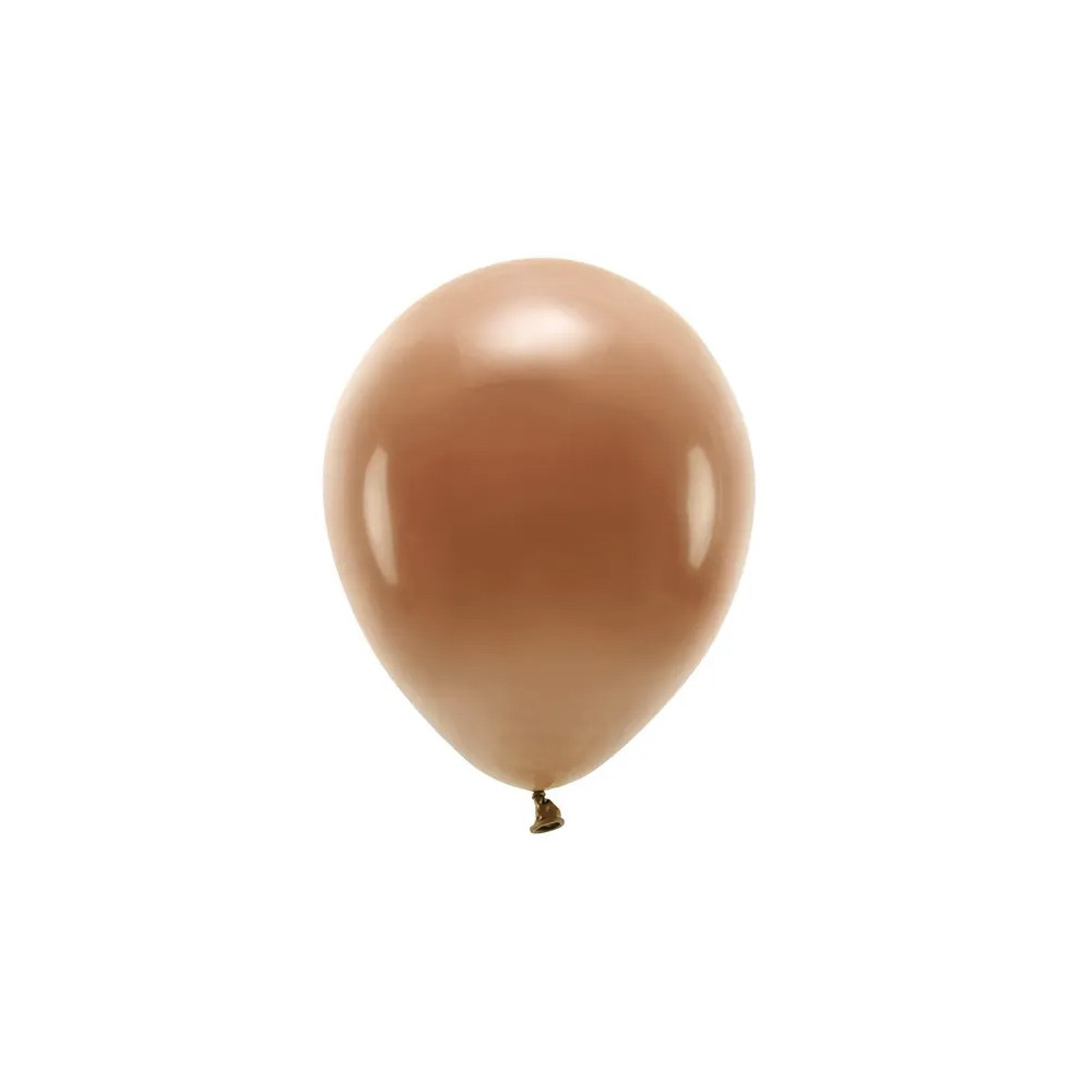 Balony lateksowe Eco Pastel - czekoladowy brąz, 30 cm, 10 szt.