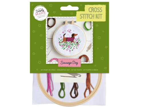 Cross Stitch Kit - doCrafts - Rainbow - Sausage Dog