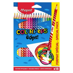 Set of Color'Peps Oops erasable crayons - Maped - 18 colors