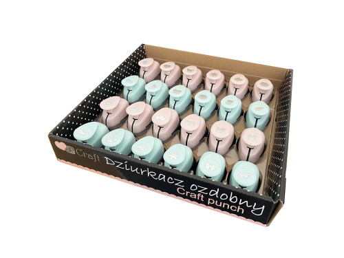 Zestaw dziurkaczy ozdobnych całorocznych - DpCraft - 1,6 cm, 24 szt.