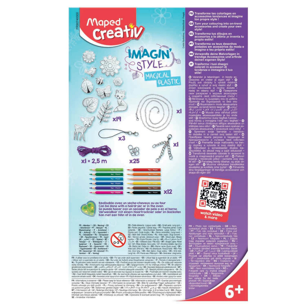 Zestaw magiczny plastik z akcesoriami Imagin Style dla dzieci - Maped