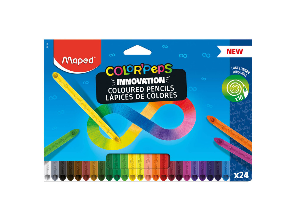 Zestaw grafitowych kredek Color' Peps dla dzieci - Maped - 24 kolory