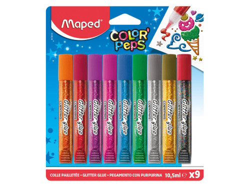Color' Peps glitter glue for kids - Maped - 9 x 10,5 ml