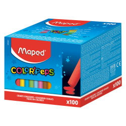 Set of Color' Peps colored chalk for kids - Maped - 10 colors, 100 pcs.