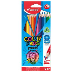 Kredki trójkątne Color' Peps Strong dla dzieci - Maped - 12 kolorów