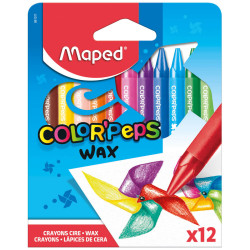 Color' Peps Wax colored pencils for kids - Maped - 12 pcs.