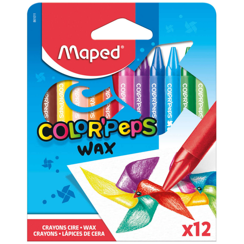 Color' Peps Wax colored pencils for kids - Maped - 12 pcs.