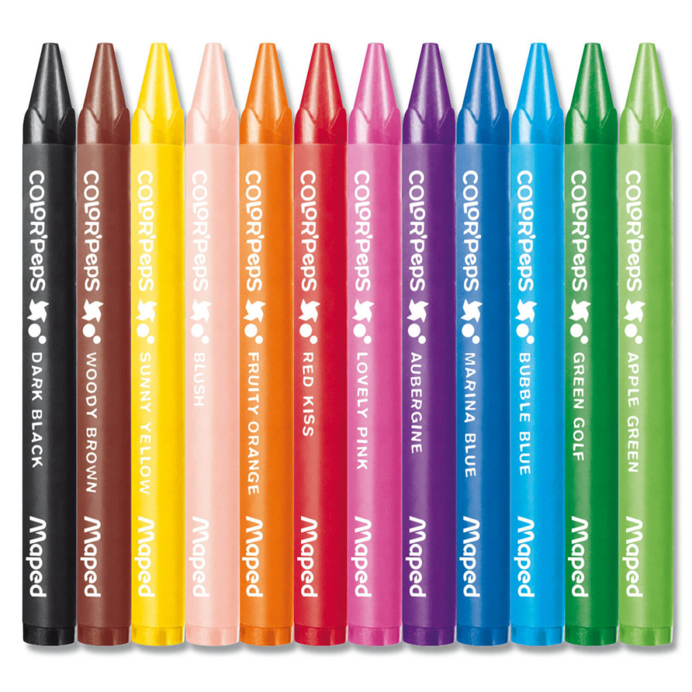 Kredki świecowe Color' Peps Wax dla dzieci - Maped - 12 kolorów
