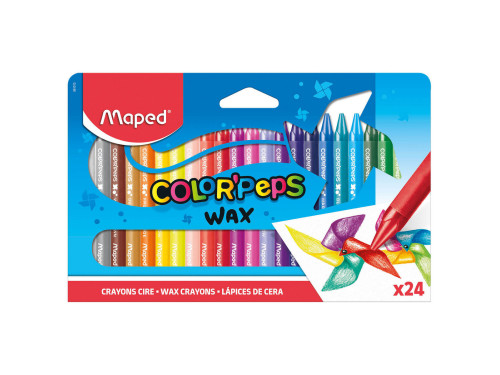 Color' Peps Wax colored pencils for kids - Maped - 24 pcs.