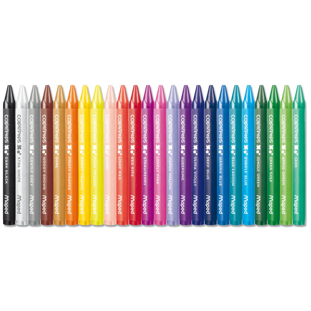 Kredki świecowe Color' Peps Wax dla dzieci - Maped - 24 kolory