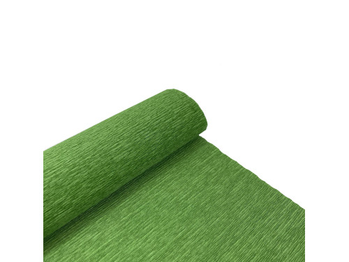 Krepina, bibuła włoska 180 g - Medium Green, 50 x 250 cm