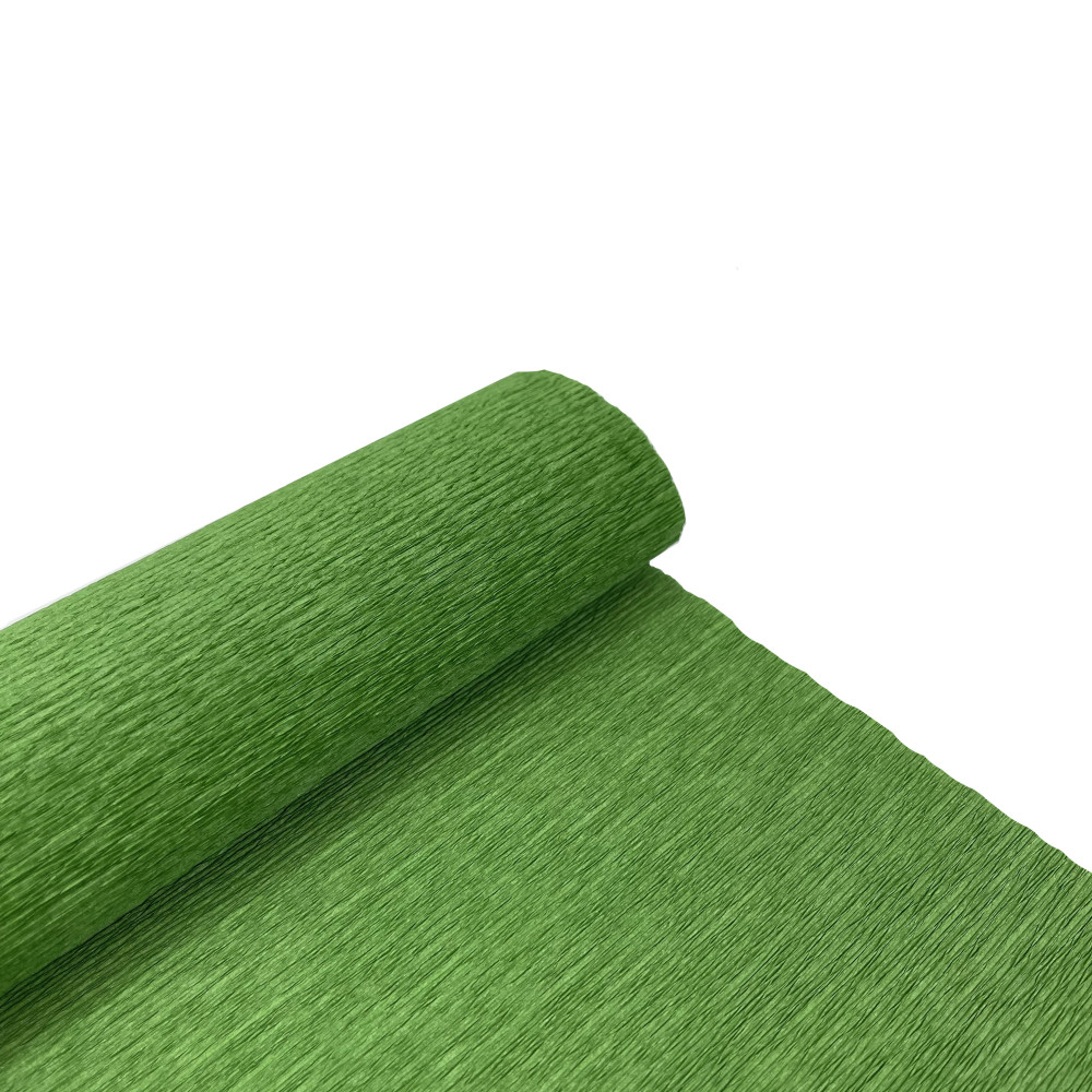 Krepina, bibuła włoska 180 g - Medium Green, 50 x 250 cm