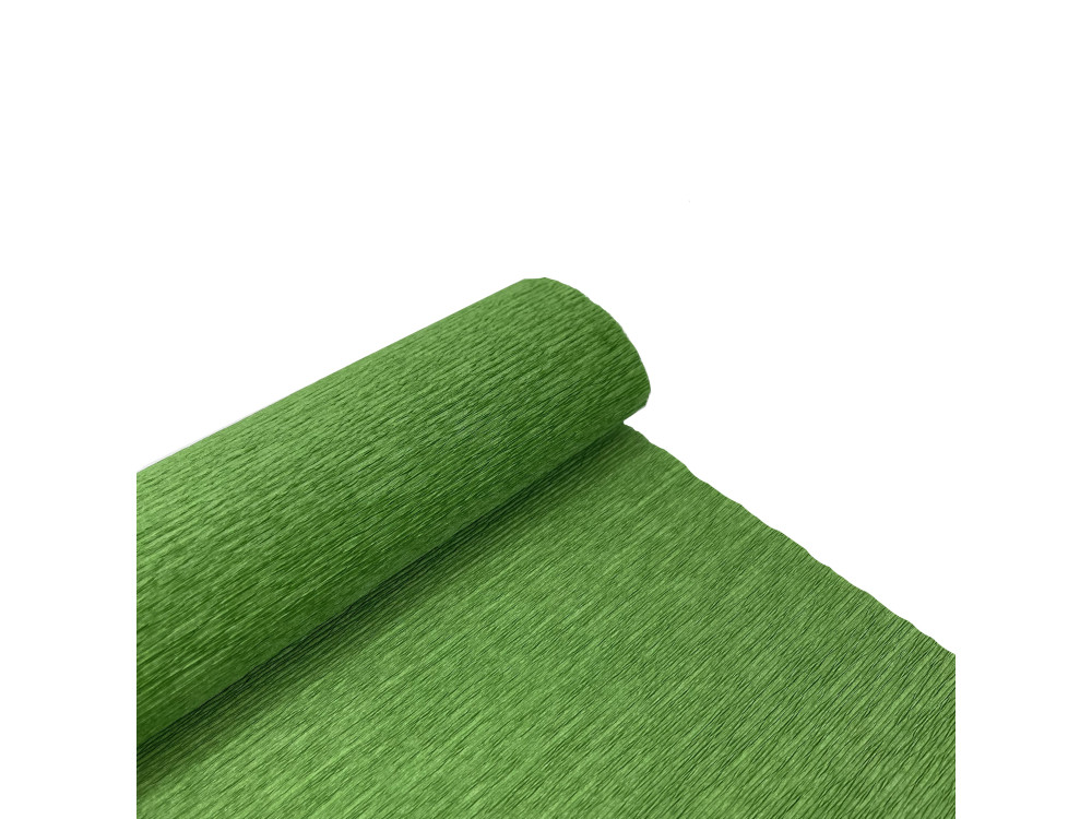Krepina, bibuła włoska 180 g - Medium Green, 50 x 250 cm