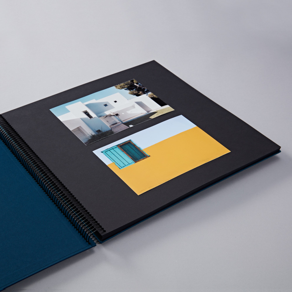 Album na zdjęcia Economy 34,5 x 33,2 cm - Semikolon - czarne strony, Azzurro
