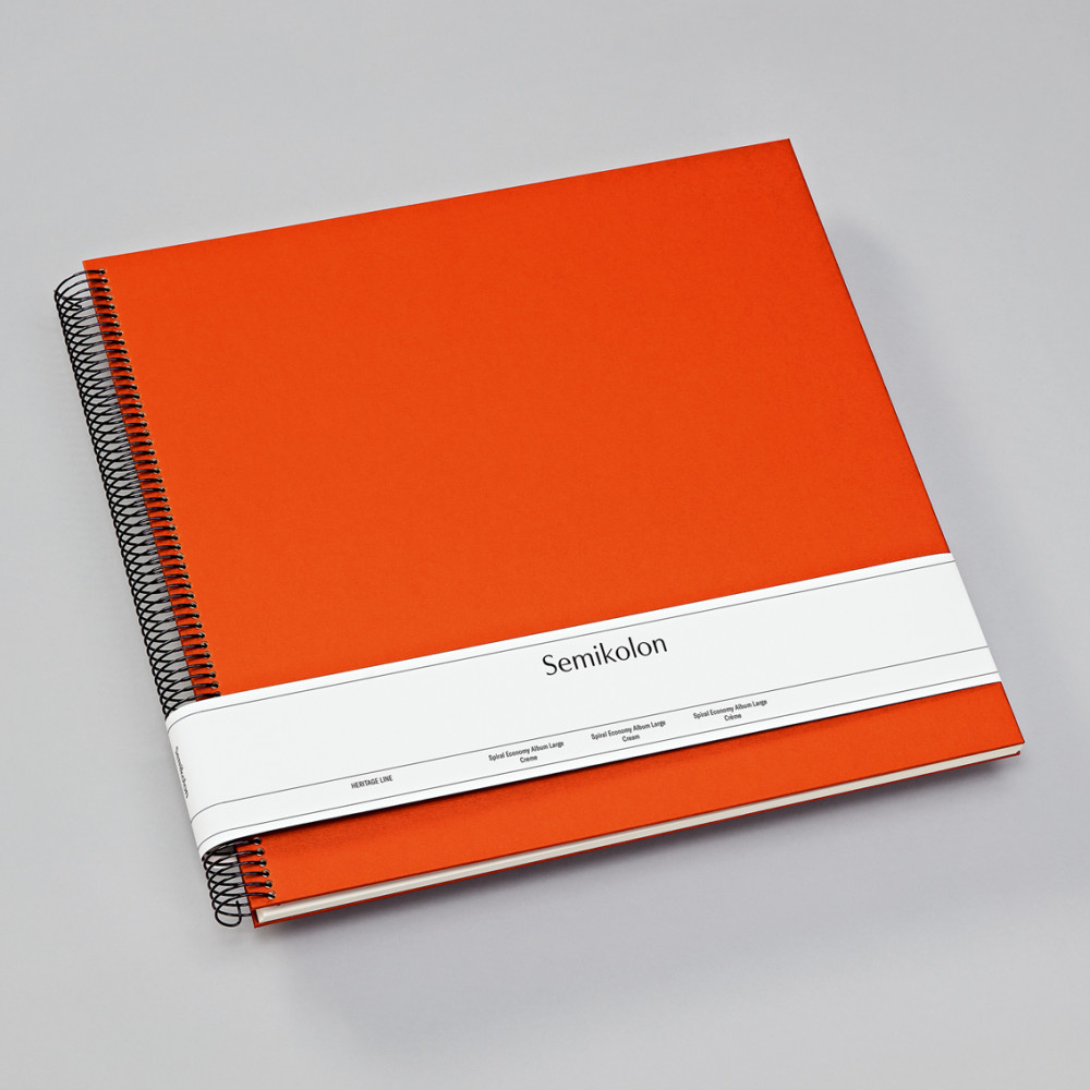 Photo album Economy 34,5 x 33,2 cm - Semikolon - white pages, Orange