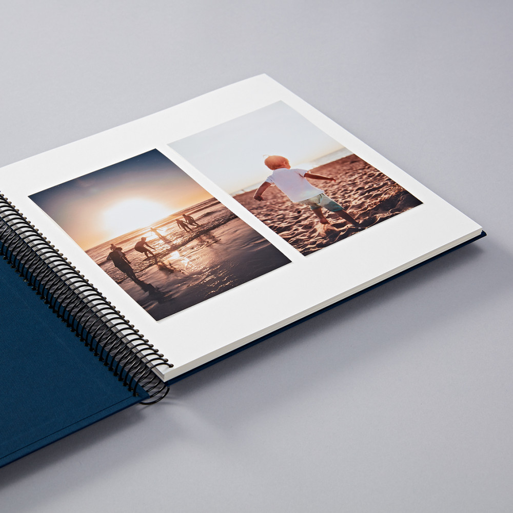 Photo album Economy 23 x 22,3 cm - Semikolon - white pages, Azzurro