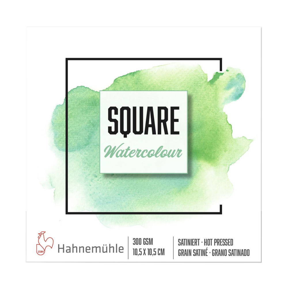 Square Watercolour Paper Pad - Hahnemühle - 10,5 x 10,5 cm, 300 g, 15 sheets
