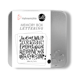 Zestaw kart Memory Box Lettering - Hahnemühle - 9 x 9 cm, 250 g, 25 ark.