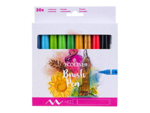 Zestaw pisaków pędzelkowych Ecoline Landscape - Talens - 20 szt.