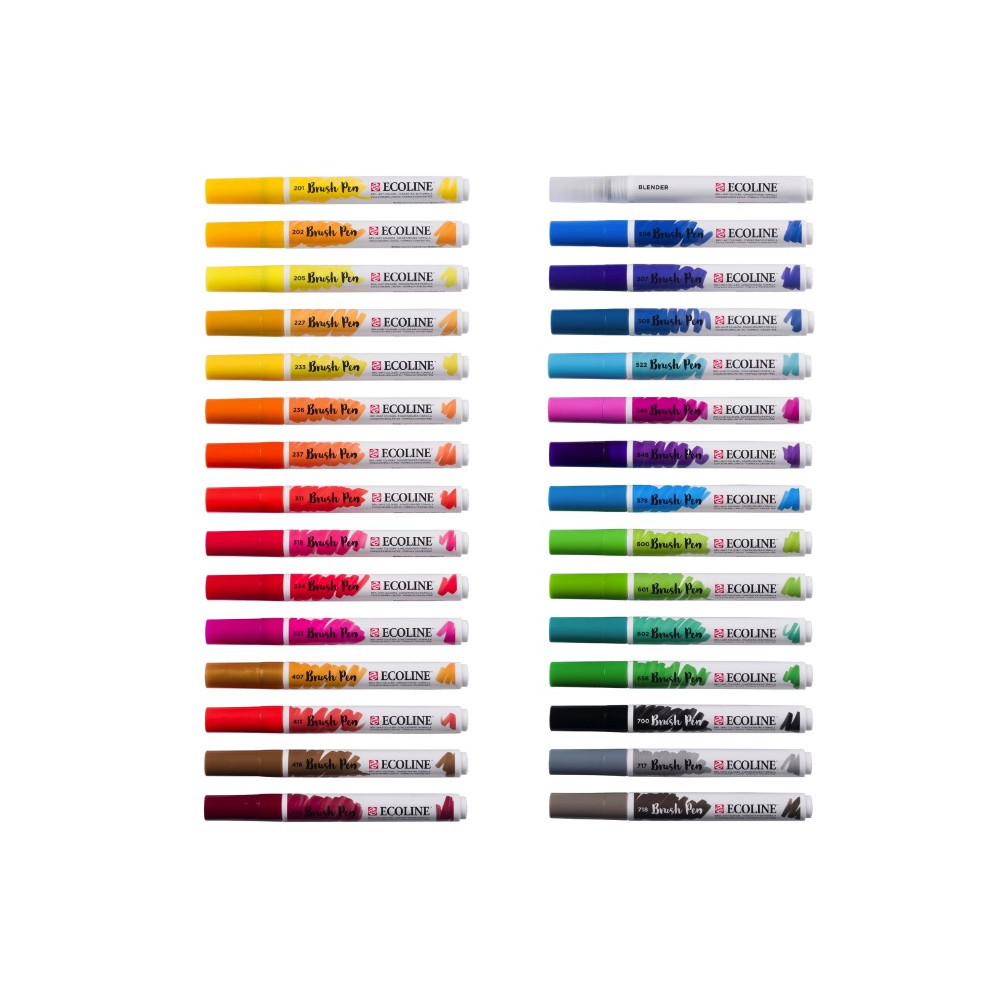 Brush Pen watercolor set Ecoline Primary - Talens - 30 pcs.