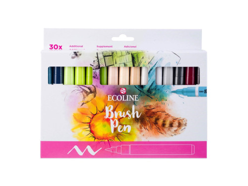 Brush Pen watercolor set Ecoline Additional - Talens - 30 pcs.