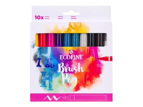 Zestaw pisaków pędzelkowych Ecoline Galaxy - Talens - 10 szt.
