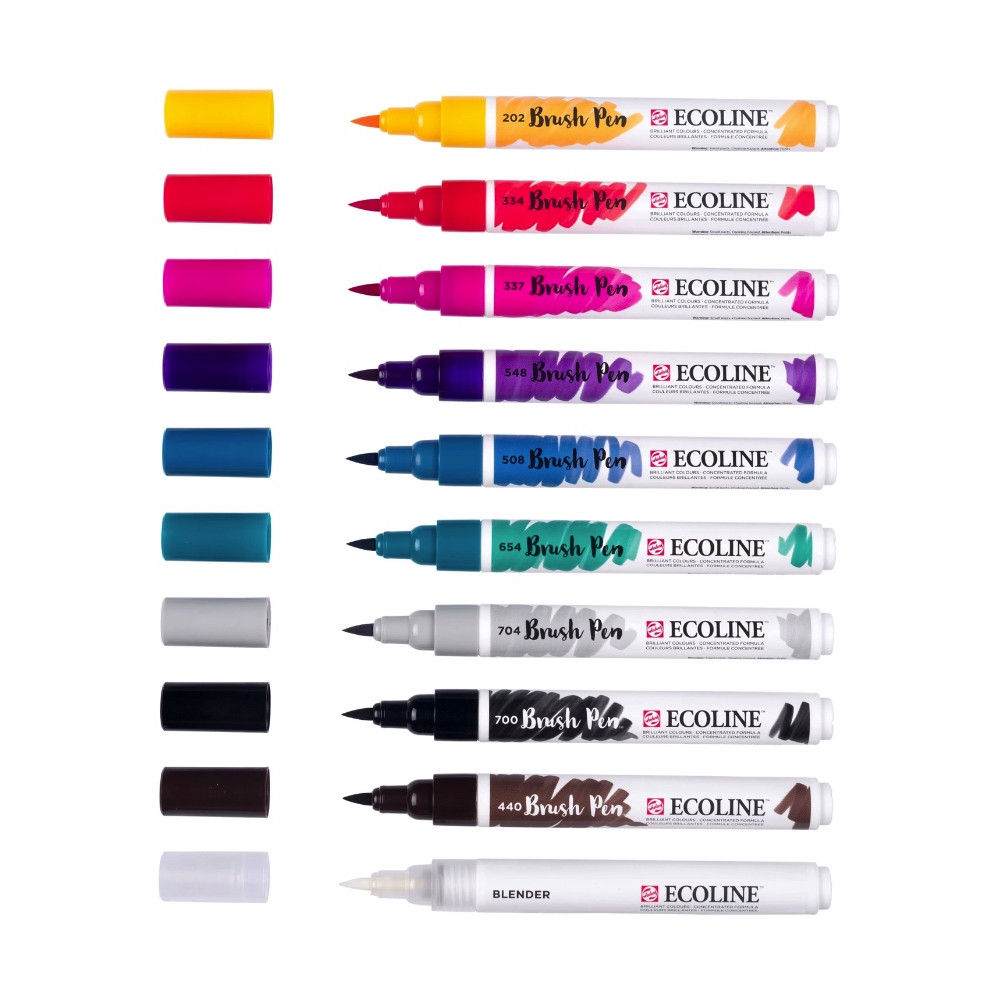 Brush Pen watercolor set Ecoline Galaxy - Talens - 10 pcs.