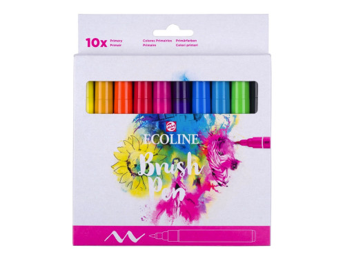 Brush Pen watercolor set Ecoline Primary - Talens - 10 pcs.