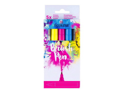 Brush Pen watercolor set Ecoline Primary - Talens - 5 pcs.