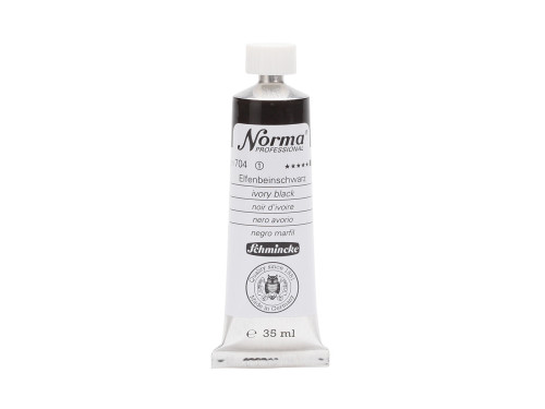 Farba olejna Norma Professional - Schmincke - 704, Ivory Black, 35 ml