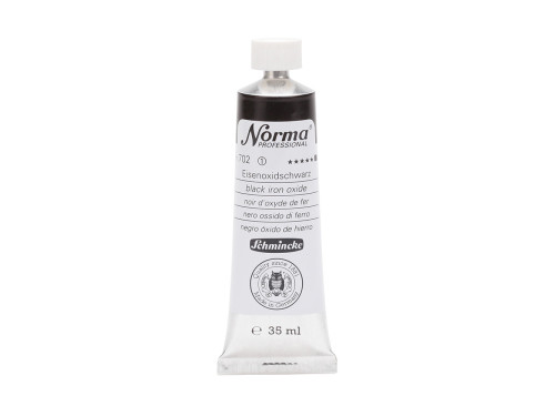 Norma Professional oil paint - Schmincke - 702, Black Iron Oxide, 35 ml