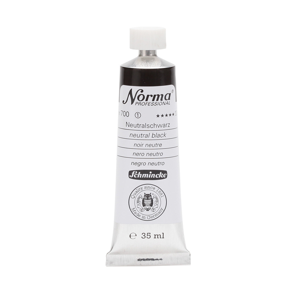 Norma Professional oil paint - Schmincke - 700, Neutral Black, 35 ml