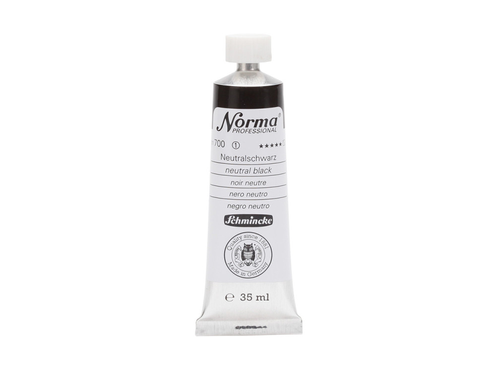 Norma Professional oil paint - Schmincke - 700, Neutral Black, 35 ml