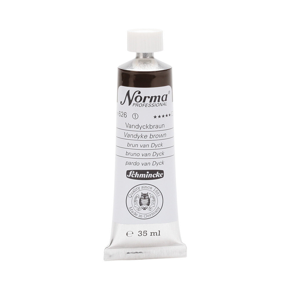 Norma Professional oil paint - Schmincke - 626, Vandyke Brown, 35 ml